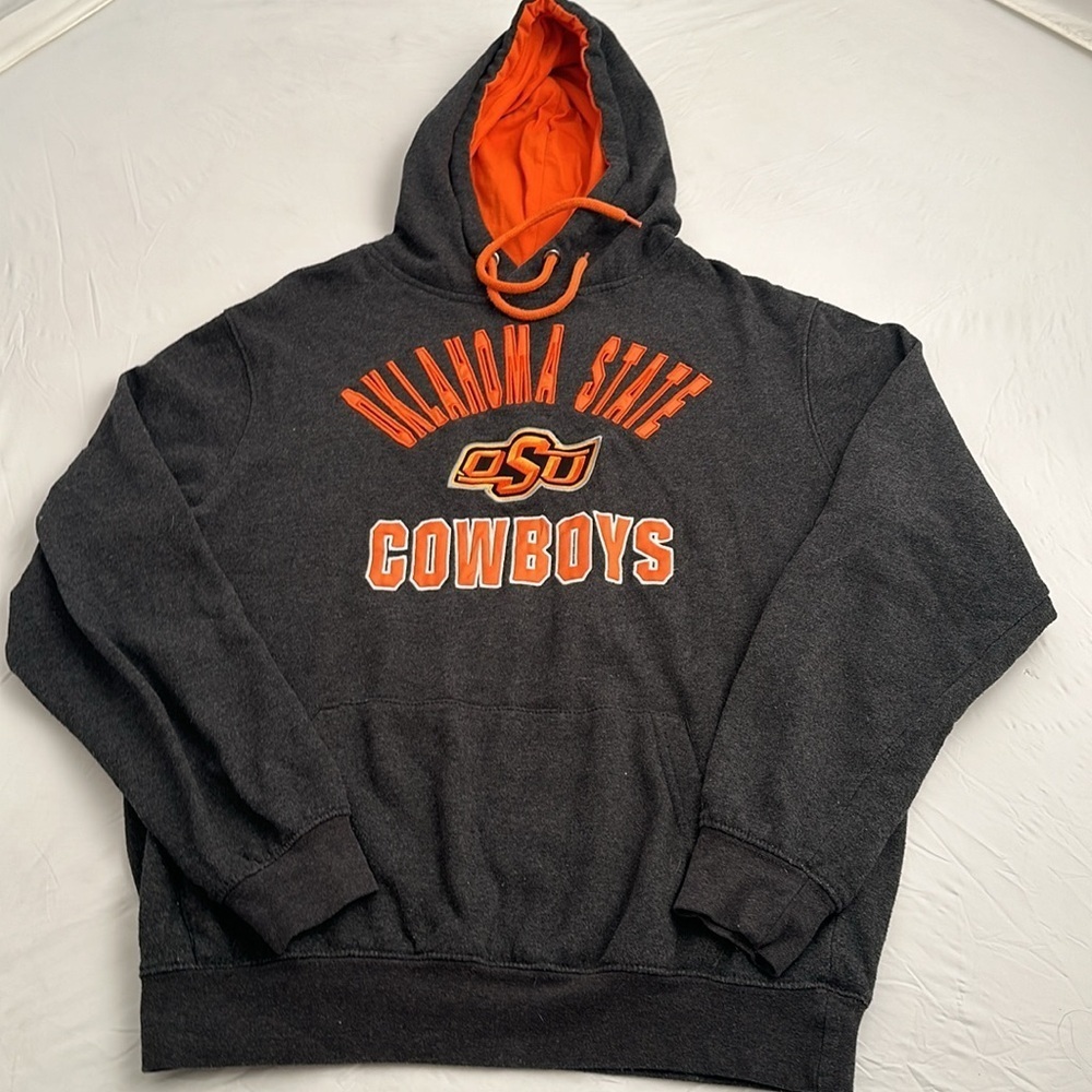 Campus Heritage Oklahoma State University gray and orange pullover hoodie